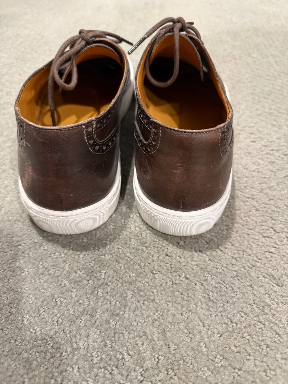 Men's Magnanni Albert Brown Wingtip Leather Casual Dress Shoes Size: 11
